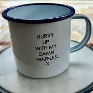 Funny White Enamel Mug Gift